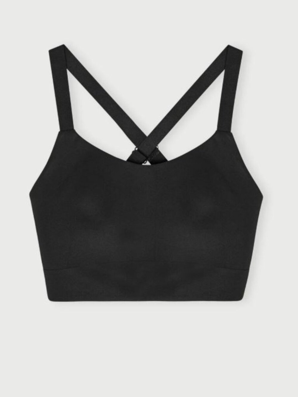 Organic Basics Black Molded Cup Active Cross Back Adjustable Strap Sports Bra